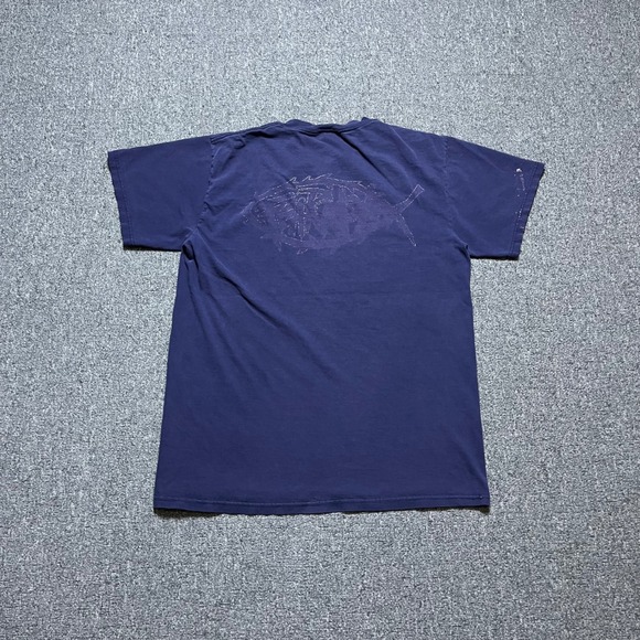 Delta Other - Vintage Delta Pro Weight T-Shirt Size M Blue Fish Graphic Distressed 90s Grunge